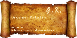 Grosman Katalin névjegykártya
